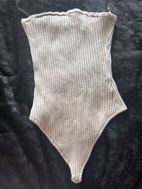 Naked wardrobe Ribbed Cream Bodysuit